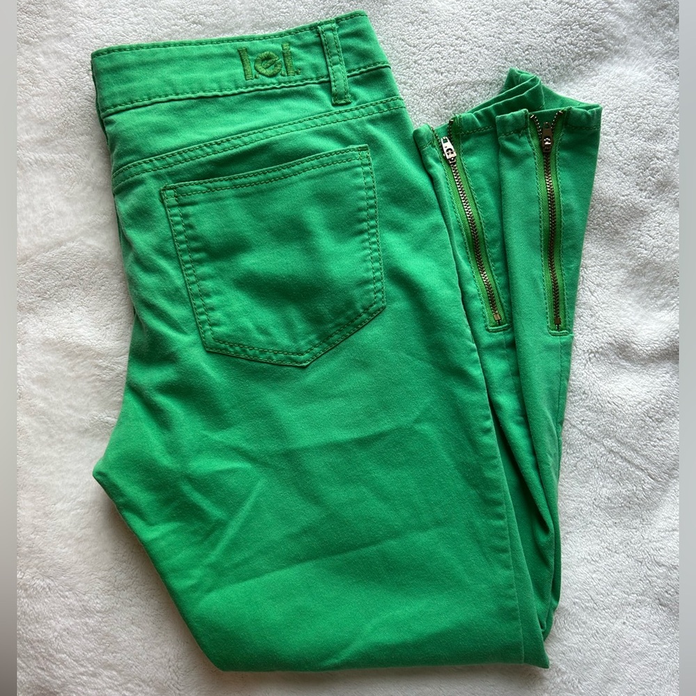 LEI Green Skinny Low Rise Jeans 7